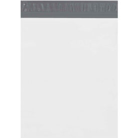 Global Industrial B1878697 Global Industrial™ Expansion Poly Mailers, 13"W x 16"L x 4"D, 2.5 Mil, White, 100/Pack image.