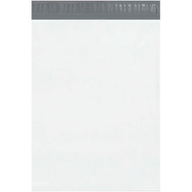 Global Industrial B1878773 Global Industrial™ Expansion Poly Mailers, 15"W x 20"L x 4"D, 2.5 Mil, White, 100/Pack image.