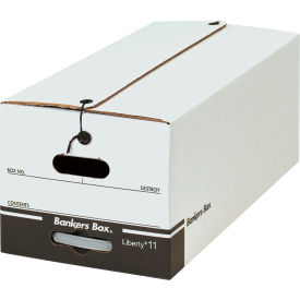 Global Industrial B2217389 Global Industrial™ File Storage Boxes, 24"L x 12"W x 10-1/4"H, White, 12/Pack image.