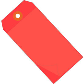 Global Industrial B1580284 Global Industrial™ Self Laminating Tag #5, 4-3/4"L x 2-3/8"W, Red, 100/Pack image.