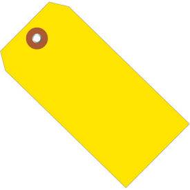 Global Industrial B1580235 Global Industrial™ Plastic Shipping Tag #5, 4-3/4"L x 2-3/8"W, Yellow, 100/Pack image.