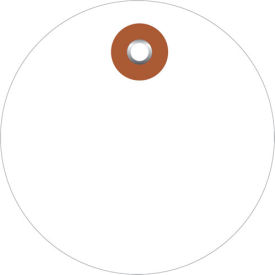 Global Industrial B1580353 Global Industrial™ Plastic Circle Tag 2" Dia., White, 100/Pack image.