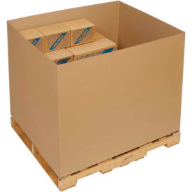 Global Industrial 237937 Global Industrial™ Double Wall Gaylord Bottom Cargo Containers, 48"L x 40"W x 36"H, Kraft image.