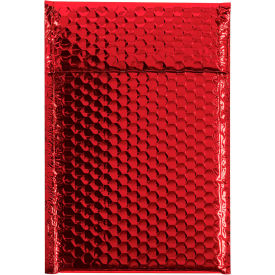 Global Industrial B1638398 Global Industrial™ Glamour Bubble Mailers, 7-1/2"W x 11"L, Red, 72/Pack image.