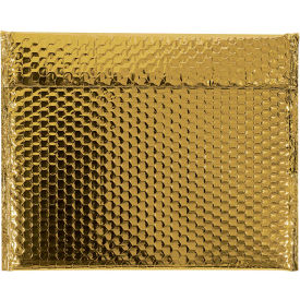 Global Industrial B1638429 Global Industrial™ Glamour Bubble Mailers, 13-3/4"W x 11"L, Gold, 48/Pack image.