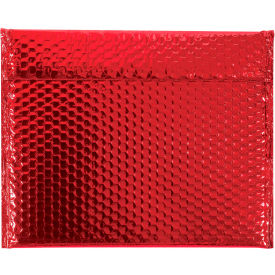 Global Industrial B1638427 Global Industrial™ Glamour Bubble Mailers, 13-3/4"W x 11"L, Red, 48/Pack image.