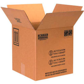 Global Industrial™ Haz Mat Boxes Four 1 Gal. Plastic Jugs 12-1/4""L x 12-1/4""W x 12-3/4""H 20/pk