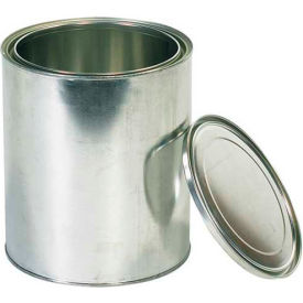Global Industrial B1645590 Global Industrial™ Metal Paint Cans, 1 Gal., Silver, 36/Pack image.