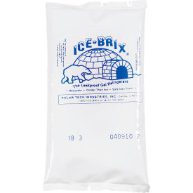 Box Packaging Inc IB3BPD Ice-Brix™ Cold Packs, 3 Oz., 5"L x 2-3/4"W x 2-3/4"H, White/Blue, 96/Pack image.
