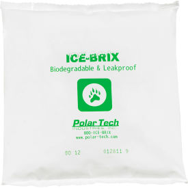 Box Packaging Inc IBB12 Ice-Brix™ Cold Packs, 12 Oz., 6"L x 6"W x 1"H, White & Green, 48/Pack image.