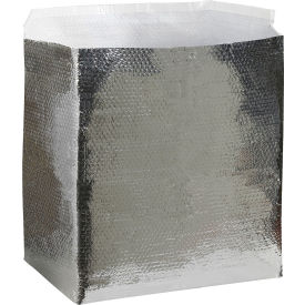 Global Industrial B1878851 Global Industrial™ Cool Shield Insulated Box Liners, 14"L x 10"W x 10"D, Silver, 25/Pack image.