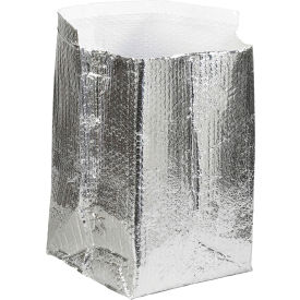 Global Industrial B1878872 Global Industrial™ Cool Shield Insulated Box Liners, 14"L x 14"W x 14"D, Silver, 15/Pack image.