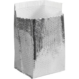 Global Industrial B1645573 Global Industrial™ Cool Shield Insulated Box Liners, 8"L x 8"W x 8"D, Silver, 25/Pack image.
