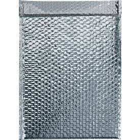 Global Industrial™ Cool Shield Thermal Bubble Mailers 12-3/4""W x 10-1/2""L Silver 50/Pack