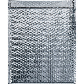 Global Industrial B2277866 Global Industrial™ Cool Shield Thermal Bubble Mailers, 24"W x 20"L, Silver, 50/Pack image.