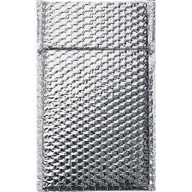 Global Industrial B1646082 Global Industrial™ Cool Shield Thermal Bubble Mailers, 6-1/2"W x 10-1/2"L, Silver, 100/Pack image.
