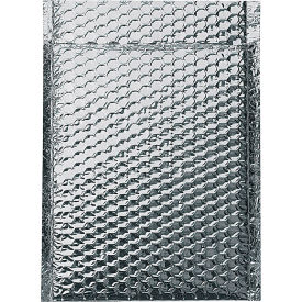 Global Industrial B1645922 Global Industrial™ Cool Shield Thermal Bubble Mailers, 8"W x 11"L, Silver, 100/Pack image.