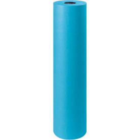 Global Industrial B1580373 Global Industrial™ Colored Kraft Paper, 50 lbs., 36"W x 1000L, Blue, 1 Roll image.