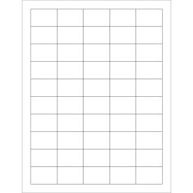 Tape Logic Rectangle Laser Labels 1"L x 1-1/2"W White 50 Labels/Sheet 