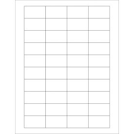 Tape Logic Rectangle Laser Labels 1"L x 1-3/4"W White 40 Labels/Sheet 