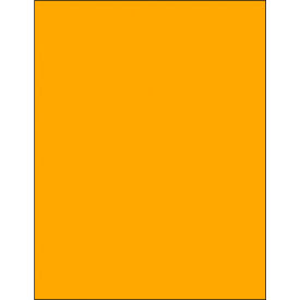 Rectangle Laser Labels, 11"L x 8-1/2"W, Fluorescent Orange, 1 Labels/Sheet view 2