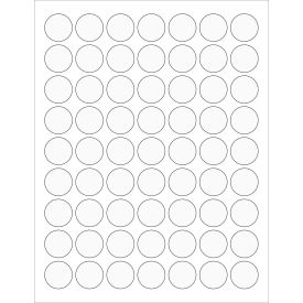 1" Circle Laser Labels, Clear, 63 Labels/Sheet view 2