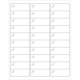 Rectangle Laser Labels, 1"L x 2-5/8"W, Crystal Clear, 30 Labels/Sheet view 2