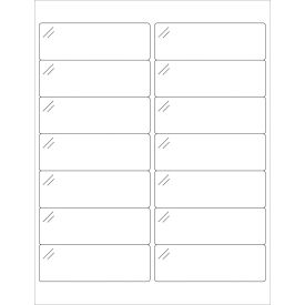 Rectangle Laser Labels, 1-1/3"L x 4"W, Crystal Clear, 14 Labels/Sheet view 2