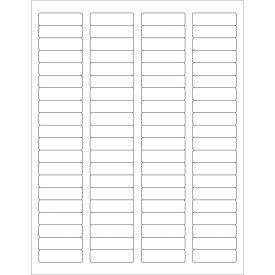 Tape Logic Weather-Resistant Laser Labels 1/2"L x 1-3/4"W White 80 Labels/Sheet 