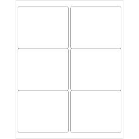 Tape Logic Weather-Resistant Laser Labels 3-1/3"L x 4"W White 6 Labels/Sheet 