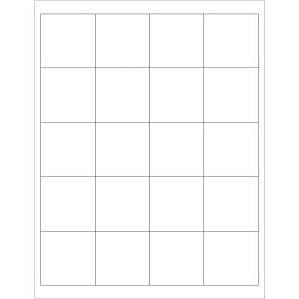 Tape Logic Weather-Resistant Laser Labels 2"L x 2"W White 20 Labels/Sheet 