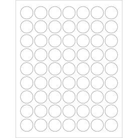 1" Dia. Circle Laser Labels, Glossy White, 63 Labels/Sheet view 2