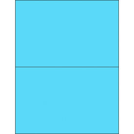 Tape Logic Removable Rectangle Laser Labels 5-1/2"L x 8-1/2"W Pastel Blue 2 Labels/Sheet 