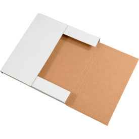 Global Industrial B40248 Global Industrial™ Corrugated Easy-Fold Mailers, 10-1/4"L x 10-1/4"W x 1"H, White image.