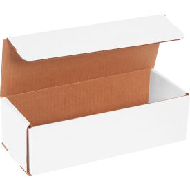 Global Industrial B40129 Global Industrial™ Corrugated Mailers, 10"L x 4"W x 3"H, White image.