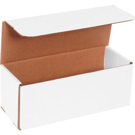 Global Industrial B40130 Global Industrial™ Corrugated Mailers, 10"L x 4"W x 4"H, White image.