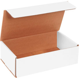 Global Industrial B1638237 Global Industrial™ Corrugated Mailers, 10"L x 6"W x 3"H, White image.