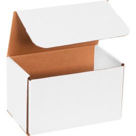 Global Industrial B40131 Global Industrial™ Corrugated Mailers, 10"L x 6"W x 6"H, White image.