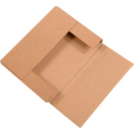 Global Industrial B1878682 Global Industrial™ Corrugated Easy-Fold Mailers, 11"L x 8-1/2"W x 3"H, Kraft image.