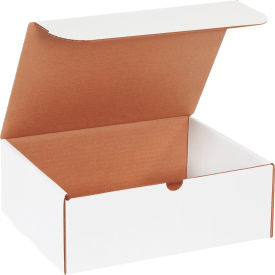 Global Industrial B40225 Global Industrial™ Corrugated Literature Mailers, 11-1/8"L x 8-3/4"W x 4"H, White image.