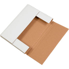 Global Industrial B40231 Global Industrial™ Corrugated Easy-Fold Mailers, 12-1/8"L x 9-1/8"W x 1"H, White image.