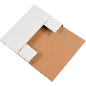 Global Industrial B1638609 Global Industrial™ Corrugated Easy-Fold Mailers, 14-1/4"L x 11-1/4"W x 2"H, White image.