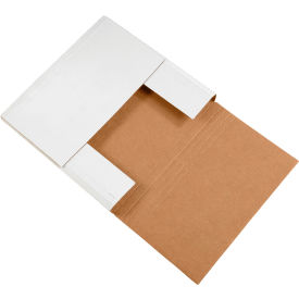 Global Industrial B1638462 Global Industrial™ Corrugated Easy-Fold Mailers, 14"L x 14"W x 4"H, White image.