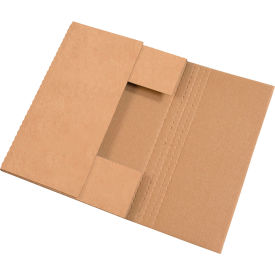 Global Industrial™ Corrugated Easy-Fold Mailers 15""L x 11-1/8""W x 6""H Kraft