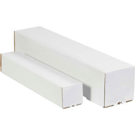Global Industrial B1638362 Global Industrial™ Square Mailing Tubes, 2"W x 2"D x 25"L, White image.