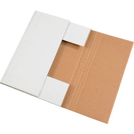 Global Industrial B1638402 Global Industrial™ Corrugated Easy-Fold Mailers, 24"L x 18"W x 2"H, White image.