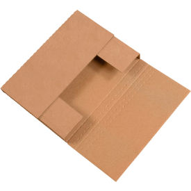 Global Industrial B40242 Global Industrial™ Corrugated Easy-Fold Mailers, 12-1/8"L x 9-1/8"W x 2"H, Kraft image.