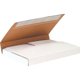 Global Industrial B40376 Global Industrial™ Corrugated Easy-Fold Deluxe Mailers, 12-1/8"L x 9-1/8"W x 2"H, White image.