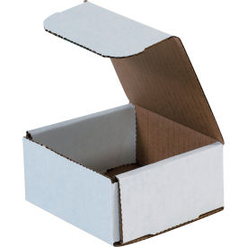 Global Industrial B40142 Global Industrial™ Corrugated Mailers, 4"L x 4"W x 2"H, White image.