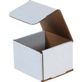 Global Industrial B40143 Global Industrial™ Corrugated Mailers, 4"L x 4"W x 3"H, White image.